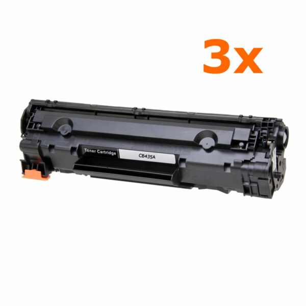 3 Adet HP CB435A Siyah Muadil Toner Kartuşu