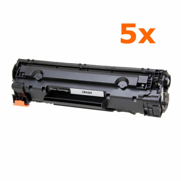 5 Adet HP CB435A Siyah Muadil Toner Kartuşu