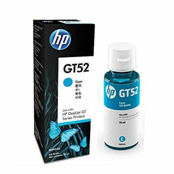 HP M0H54A Mavi Orijinal Şişe Mürekkep No:GT52